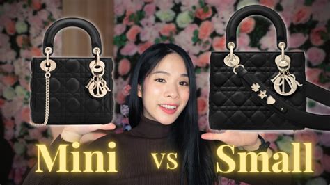 mini lady dior fashionphile|Lady Dior mini vs small.